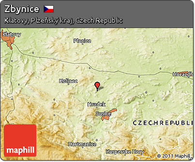 Physical 3D Map of Zbynice