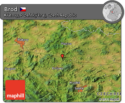 Satellite 3D Map of Brod