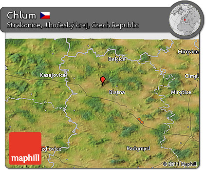 Satellite 3D Map of Chlum