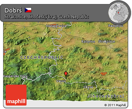 Satellite 3D Map of Dobrš