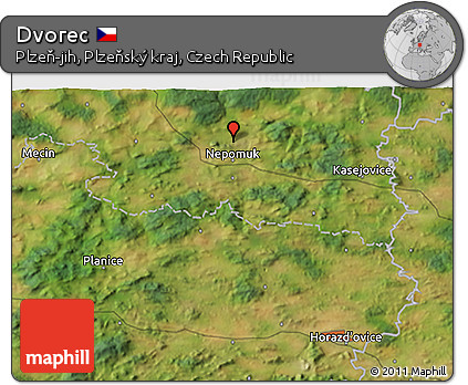 Satellite 3D Map of Dvorec