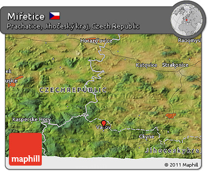 Satellite 3D Map of Miřetice