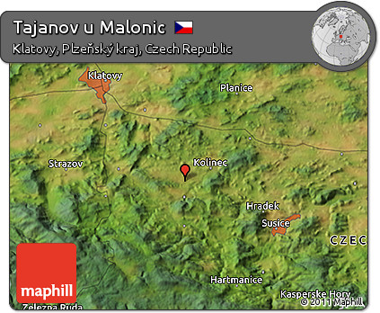 Satellite 3D Map of Tajanov U Malonic
