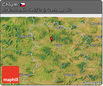 Satellite 3D Map of Chlum