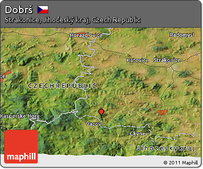 Satellite 3D Map of Dobrš