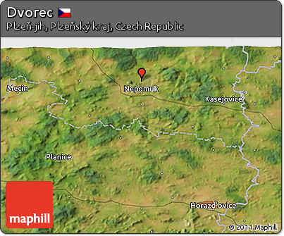 Satellite 3D Map of Dvorec