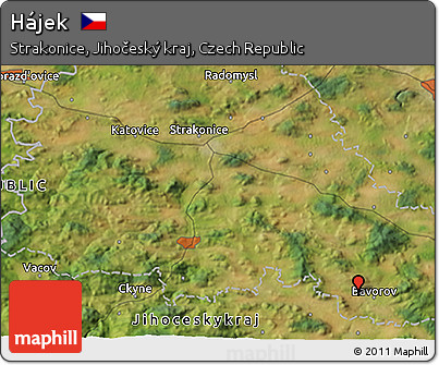 Satellite 3D Map of Hájek