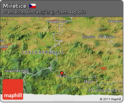 Satellite 3D Map of Miřetice