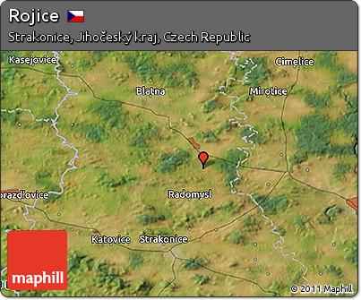 Satellite 3D Map of Rojice