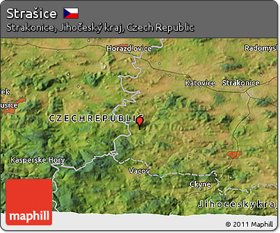 Satellite 3D Map of Strašice