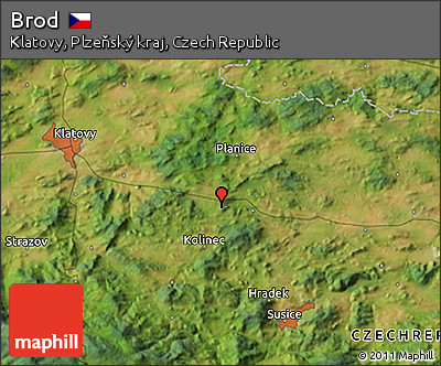 Satellite 3D Map of Brod