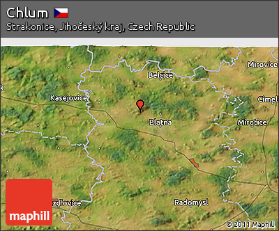 Satellite 3D Map of Chlum