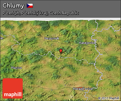 Satellite 3D Map of Chlumy