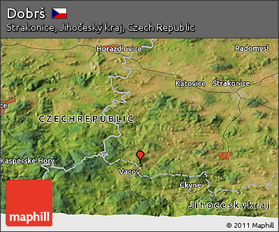 Satellite 3D Map of Dobrš