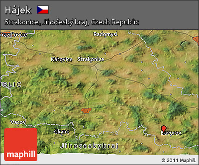Satellite 3D Map of Hájek