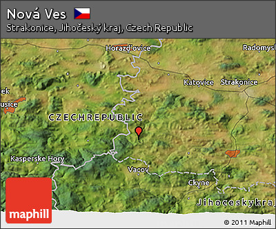 Satellite 3D Map of Nová Ves