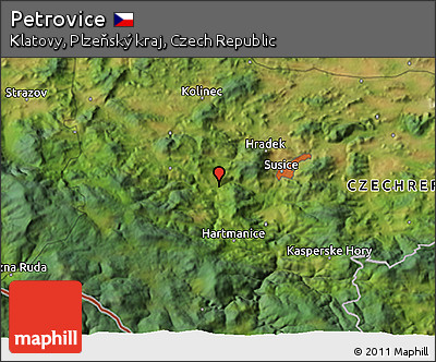 Satellite 3D Map of Petrovice