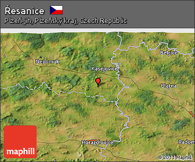 Satellite 3D Map of Řesanice