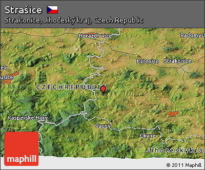 Satellite 3D Map of Strašice