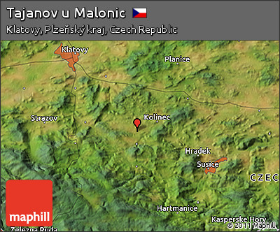 Satellite 3D Map of Tajanov U Malonic