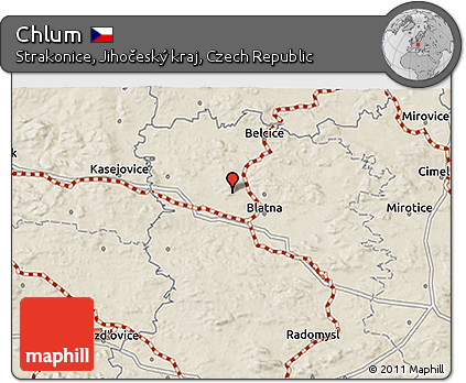 Shaded Relief 3D Map of Chlum