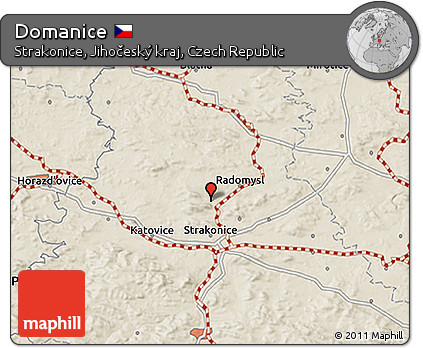 Shaded Relief 3D Map of Domanice