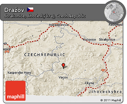 Shaded Relief 3D Map of Dražov
