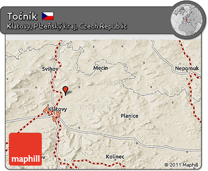 Shaded Relief 3D Map of Točník