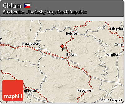 Shaded Relief 3D Map of Chlum