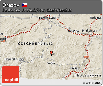 Shaded Relief 3D Map of Dražov