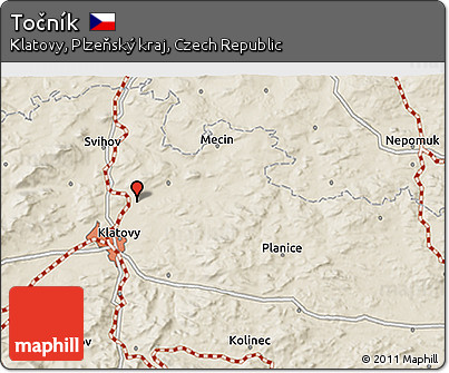 Shaded Relief 3D Map of Točník