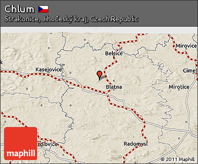 Shaded Relief 3D Map of Chlum