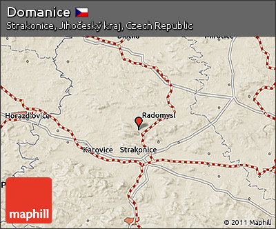 Shaded Relief 3D Map of Domanice