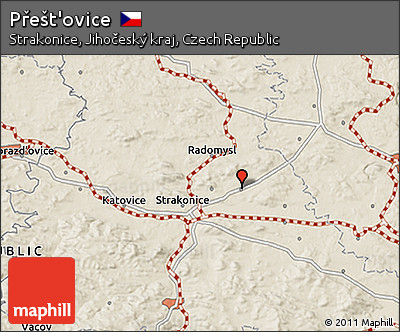 Shaded Relief 3D Map of Přešt'ovice