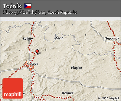 Shaded Relief 3D Map of Točník
