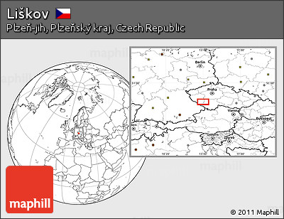 Blank Location Map of Liškov
