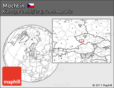 Blank Location Map of Mochtín