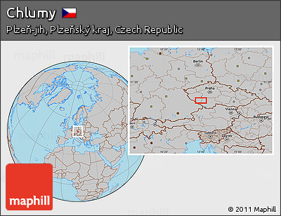 Gray Location Map of Chlumy