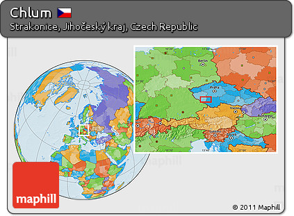 Political Location Map of Chlum