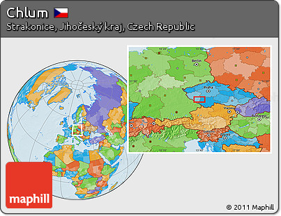 Political Location Map of Chlum