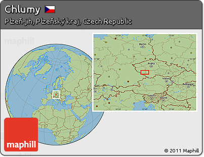 Savanna Style Location Map of Chlumy