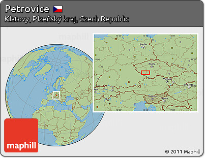 Savanna Style Location Map of Petrovice