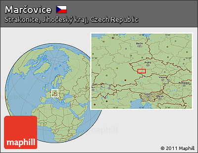 Savanna Style Location Map of Marčovice