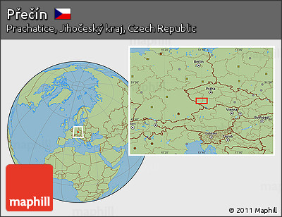 Savanna Style Location Map of Přečín