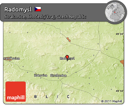 Physical Map of Radomyšl