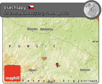 Physical Map of Všechlapy