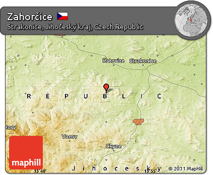 Physical Map of Zahorčice