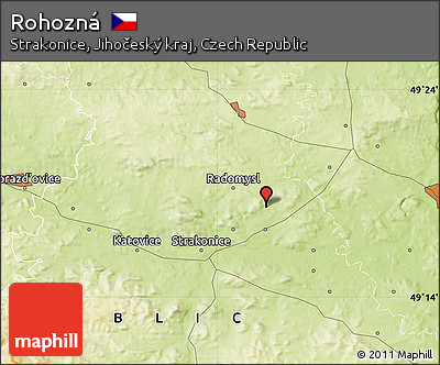 Physical Map of Rohozná