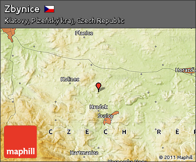 Physical Map of Zbynice