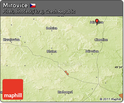 Physical Map of Mirovice